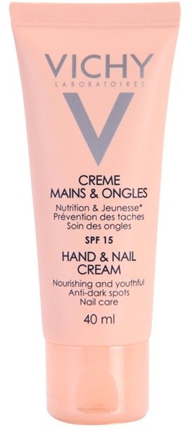 Vichy Hand & Nail tápláló krém kézre és körmökre a sötét foltok ellen SPF 15  40 ml