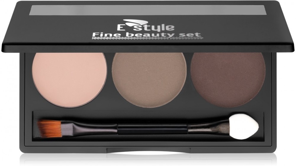 E style Fine Beauty paletta a szemöldök sminkeléséhez árnyalat 02 Medium Brown 5,7 g