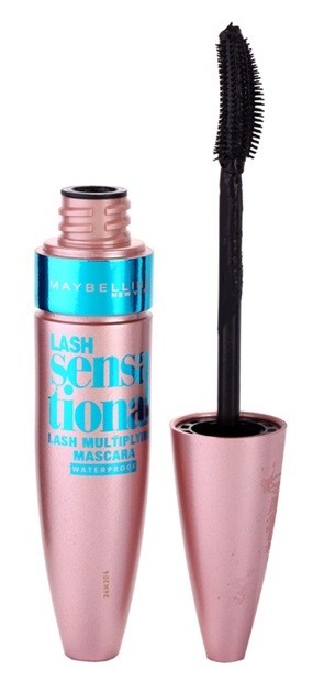 Maybelline Lash Sensational vízálló szempillaspirál a dúsabb és hosszabb pillákért árnyalat Black 9,4 ml