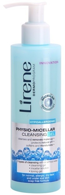 Lirene Hypoallergenic fiziológiás micelláris arctisztító gél  200 ml