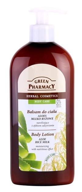 Green Pharmacy Body Care Aloe & Rice Milk hidratáló testápoló tej tápláló hatással  500 ml