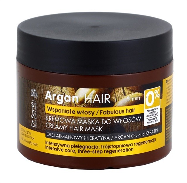 Dr. Santé Argan krémes maszk a károsult hajra  300 ml
