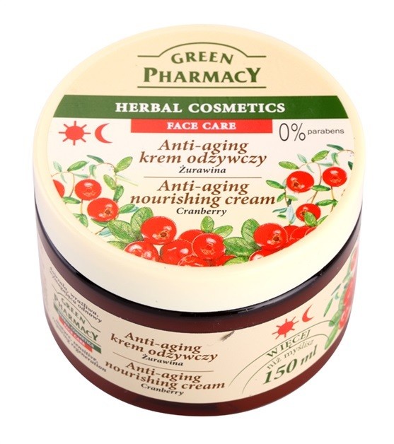 Green Pharmacy Face Care Cranberry tápláló krém a bőröregedés ellen  150 ml