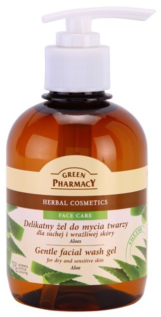 Green Pharmacy Face Care Aloe lágy tisztító gél az érzékeny száraz bőrre  270 ml