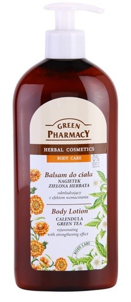 Green Pharmacy Body Care Calendula & Green Tea fiatalító testápoló tej erősítő hatással  500 ml