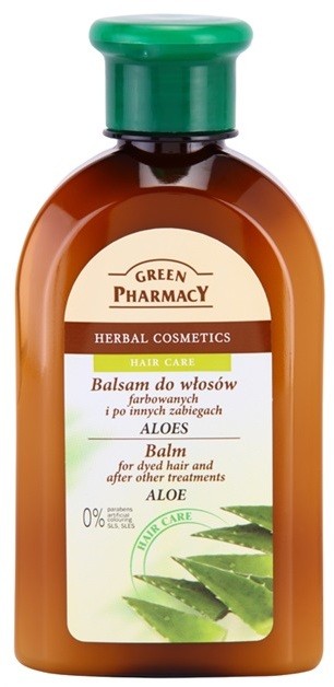 Green Pharmacy Hair Care Aloe balzsam festett, vegyileg kezelt hajra  300 ml