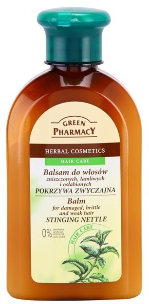 Green Pharmacy Hair Care Stinging Nettle balzsam a sérült, töredezett és gyenge hajra  300 ml