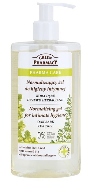 Green Pharmacy Pharma Care Oak Bark Tea Tree gél intim higiéniára  300 ml