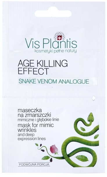 Vis Plantis Age Killing Effect ráncelleni arcmaszk kígyóméreggel  2 x 5 ml