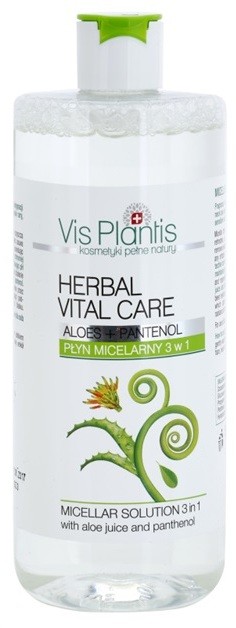 Vis Plantis Herbal Vital Care micelláris víz 3 az 1-ben aloe kivonattal és pantenollal  500 ml