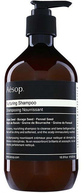 Aésop Hair Nurturing tápláló sampon a rakoncátlan hajra  500 ml