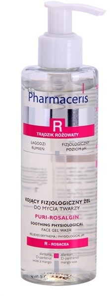 Pharmaceris R-Rosacea Puri-Rosalgin nyugtató tisztító gél Érzékeny, bőrpírra hajlamos bőrre  190 ml