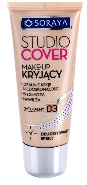 Soraya Studio Cover fedő make-up E-vitaminnal árnyalat 03 Natural  30 ml