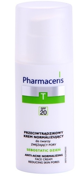 Pharmaceris T-Zone Oily Skin Sebostatic Day nappali krém a pólusok összehúzására problémás és pattanásos bőrre SPF 20 50 ml