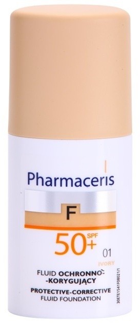 Pharmaceris F-Fluid Foundation védő és fedő make-up SPF 50+ árnyalat 01 Ivory  30 ml