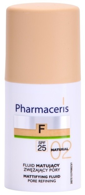 Pharmaceris F-Fluid Foundation mattító make-up folyadék SPF 25 árnyalat 02 Natural  30 ml