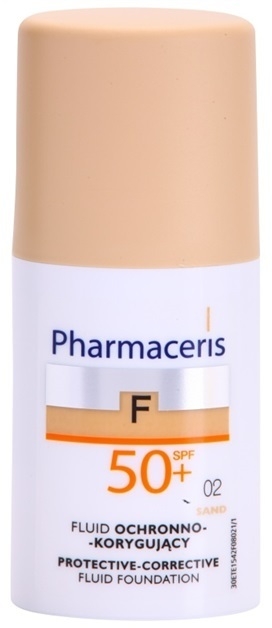 Pharmaceris F-Fluid Foundation védő és fedő make-up SPF 50+ árnyalat 02 Sand  30 ml