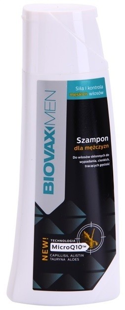 L'biotica Biovax Men erősítő sampon a haj növekedéséért és megerősítéséért a hajtövektől kezdve  200 ml