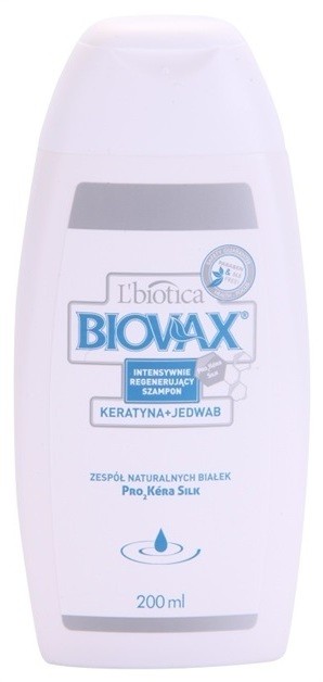 L'biotica Biovax Keratin & Silk erősítő sampon keratin komplexszel  200 ml