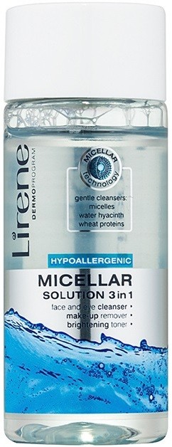 Lirene Hypoallergenic micelláris tisztító víz 3 az 1-ben  75 ml