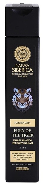 Natura Siberica Men energizáló sampon hajra és a testre  250 ml