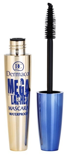 Dermacol Mega Lashes vízálló szempillaspirál dús hatásért árnyalat Black 12,5 ml