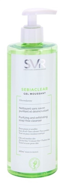 SVR Sebiaclear Gel Moussant tisztító habzó gél zsíros és problémás bőrre  400 ml