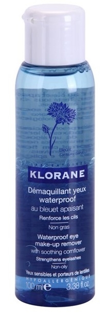 Klorane Cornflower két komponenses szemfestéklemosó a szempillák megerősítésére  100 ml