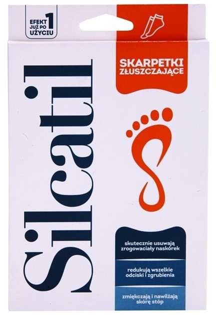 Silcatil Foot Care bőrhámlasztó zokni a láb bőrének puhítására és hidratálására