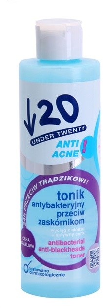 Under Twenty ANTI! ACNE antibakteriális tonik a fekete pontok ellen  200 ml