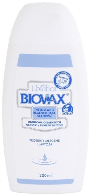 L'biotica Biovax Weak Hair tápláló sampon meggyengült hajra  200 ml