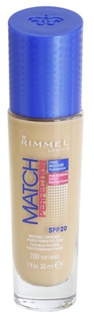 Rimmel Match Perfection folyékony make-up SPF 20 árnyalat 200 Soft Beige 30 ml