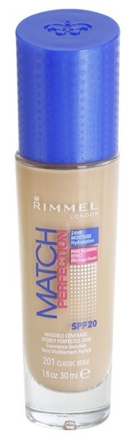 Rimmel Match Perfection folyékony make-up SPF 20 árnyalat 201 Classic Beige 30 ml