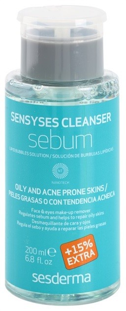Sesderma Sensyses Cleanser Sebum make-up lemosó zsíros bőrre  200 ml