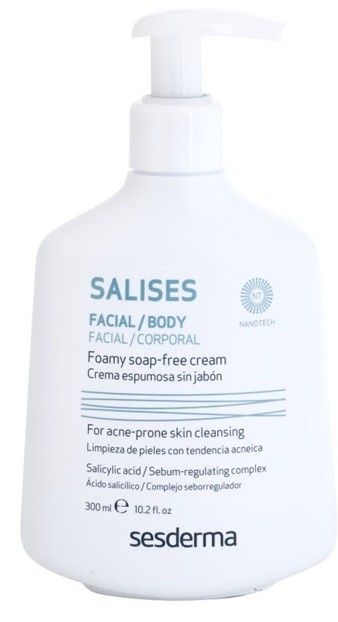 Sesderma Salises antibakteriális tisztító gél arcra és testre  300 ml