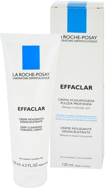 La Roche-Posay Effaclar tisztító habzó krém problémás és pattanásos bőrre  125 ml