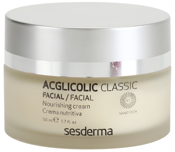 Sesderma Acglicolic Classic Facial tápláló fiatalító krém száraz és nagyon száraz bőrre  50 ml