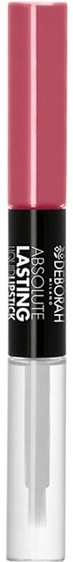 Deborah Milano Absolute Lasting tartós, két fázisú szájfény árnyalat 04 Baby Pink 2 x 4 ml
