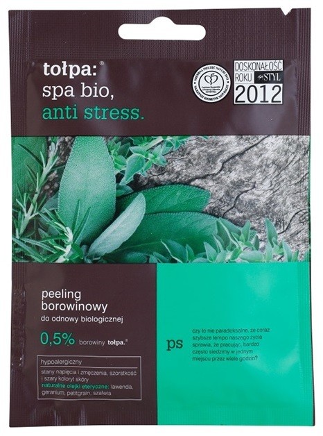 Tołpa Spa Bio Anti Stress testpeeling tőzeggel  42 g