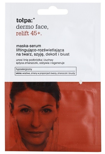 Tołpa Dermo Face Relift 45+ élénkítő maszk lifting hatással  2 x 6 ml