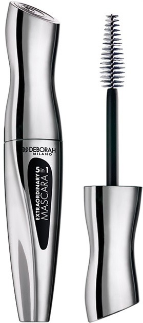 Deborah Milano 5 in 1 Extraordinary dúsító tartós szempillaspirál árnyalat Black 12 ml