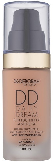 Deborah Milano DD Daily Dream make-up a bőr öregedése ellen SPF 15 árnyalat 02 Beige 30 ml