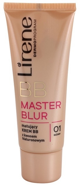 Lirene Master Blur mattító BB krém hialuronsavval 01 Beige 40 ml