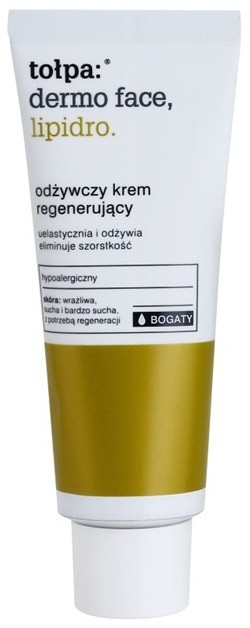 Tołpa Dermo Face Lipidro tápláló regeneráló krém száraz és nagyon száraz bőrre  40 ml