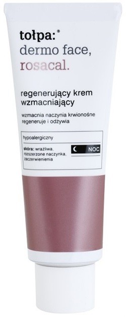 Tołpa Dermo Face Rosacal éjszakai regeneráló krém Érzékeny, bőrpírra hajlamos bőrre  40 ml