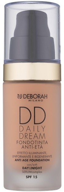 Deborah Milano DD Daily Dream make-up a bőr öregedése ellen SPF 15 árnyalat 04 Apricot 30 ml