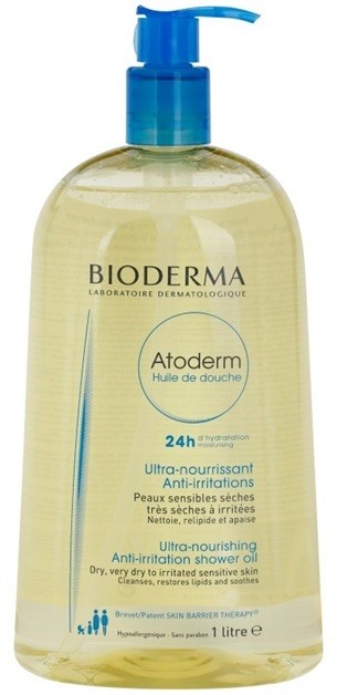 Bioderma Atoderm magasan tápláló és nyugtató tusfürdő olaj a száraz és érzékeny bőrre   1000 ml