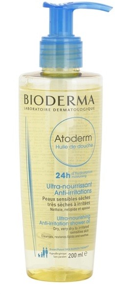 Bioderma Atoderm magasan tápláló és nyugtató tusfürdő olaj a száraz és érzékeny bőrre   200 ml