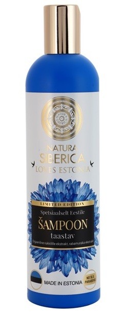 Natura Siberica Loves Estonia megújító sampon a károsult hajra  400 ml