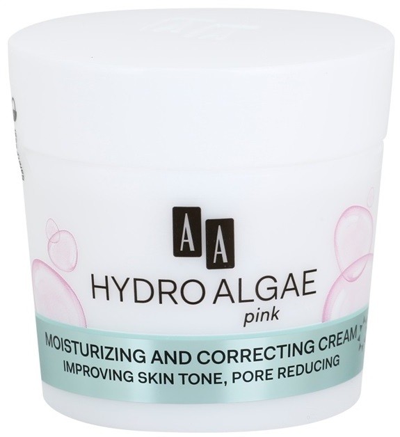 AA Cosmetics Hydro Algae Pink bőrszín egységesítő krém hidratálja a bőrt és minimalizálja a pórusokat  50 ml